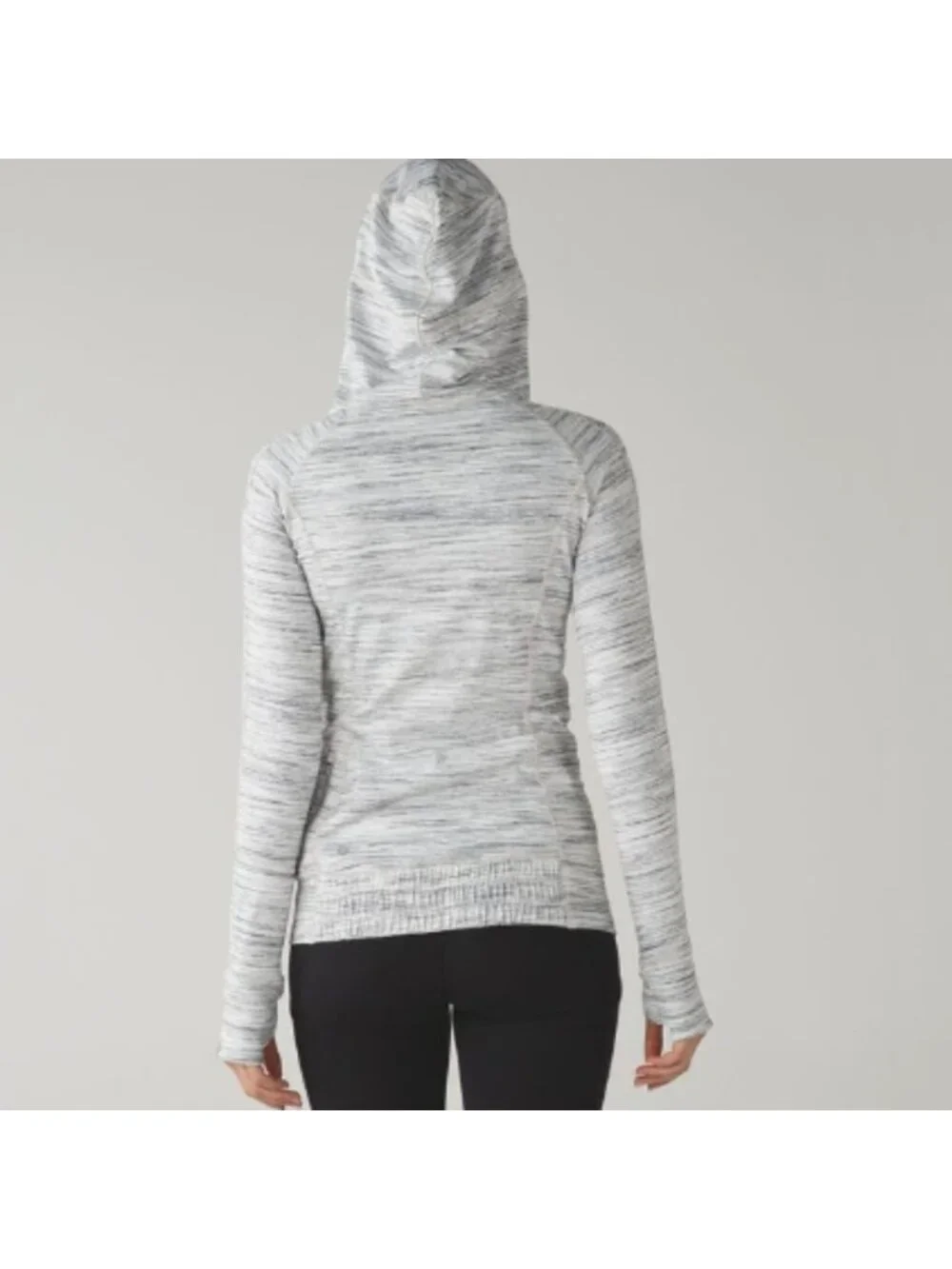 Lululemon Think Fast Hoodie Space Dye Camo White Multi / Silver Spoon